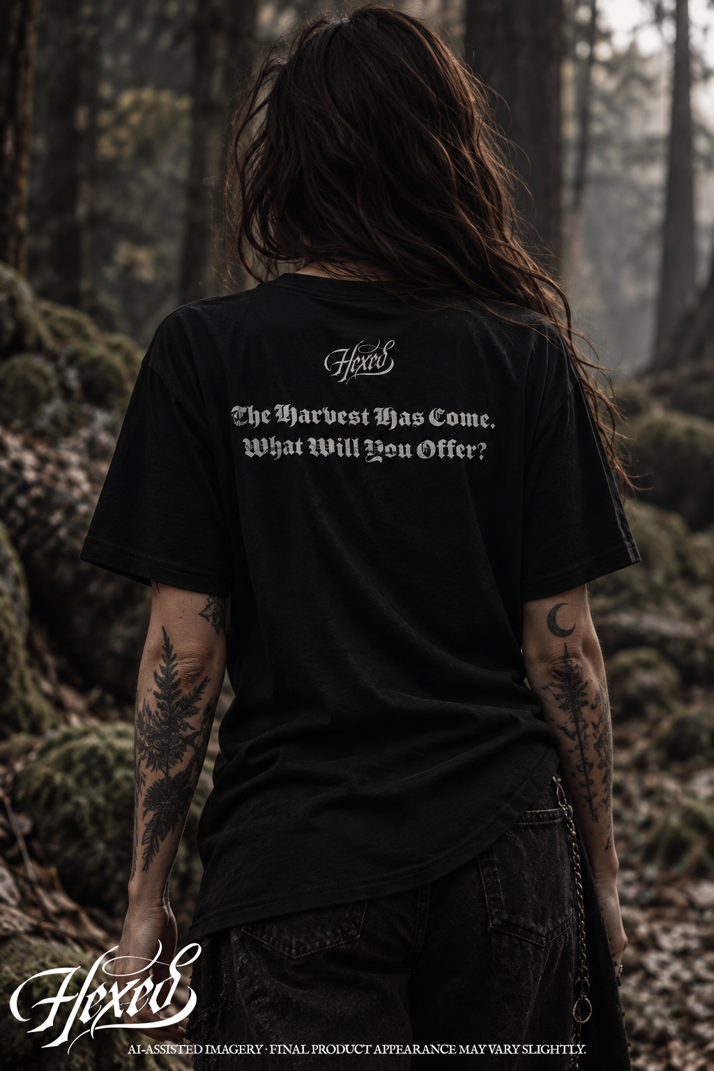 Back of HEXED The Harvest T-shirt – What Will You Offer?